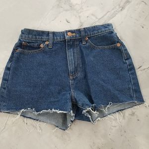 - Pink Victoria’s Secret denim cut off jean shorts, size 25